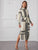 Floral And Geo Print Split Hem Belted Shirt Dress
