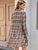 Plaid Ruffle Hem Shirt Dress