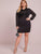 Plus Striped Button Front Shirt Dress