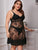 Plus Ruffle Trim Floral Lace Dress
