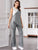 Contrast Tank Asymmetrical Tank Top With Flare Pants