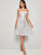 Contrast Sequin Metallic Cami Dress