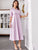 Contrast Lace Knot Cuff A-Line Dress
