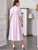 Contrast Lace Knot Cuff A-Line Dress