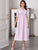 Contrast Lace Knot Cuff A-Line Dress