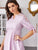Contrast Lace Knot Cuff A-Line Dress
