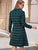 Tartan Plaid Self Tie Shirt Dress