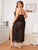 Plus Contrast Lace Split Side Mesh Dress