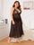 Plus Contrast Lace Split Side Mesh Dress