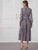 Allover Print Pleated Hem Shirt Dress