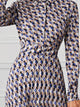 Allover Print Pleated Hem Shirt Dress
