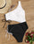 Two Tone Lace-up Side One Piece Swimwear