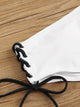 Two Tone Lace-up Side One Piece Swimwear