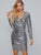 Surplice Front Sequin Bodycon Dress