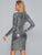 Surplice Front Sequin Bodycon Dress