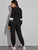 Contrast Panel Leopard Print Sweatshirt & Sweatpants