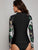 3pcs Floral Print Long Sleeve Co-ord Tankini