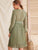 Chiffon All Over Print Ruffle Trim Belted Dress