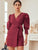 Puff Sleeve Tie Wrap Dress