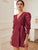 Puff Sleeve Tie Wrap Dress