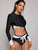 Long Sleeve Top With Knot Front High Waist Bikini