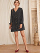 Polka Dot Print Button Up Dress