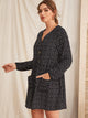 Polka Dot Print Button Up Dress