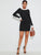 Contrast Collar Colorblock Bodycon Dress