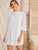 Lantern Sleeve Mock Neck Chiffon Tunic Dress