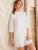 Lantern Sleeve Mock Neck Chiffon Tunic Dress