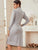 Stand Collar Slit Hem Bodycon Dress