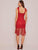 Mesh Panel Ruched Tie Straps Bodycon Dress