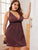 Plus Contrast Lace Glitter Dress