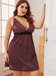 Plus Contrast Lace Glitter Dress