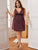 Plus Contrast Lace Glitter Dress