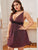 Plus Contrast Lace Glitter Dress