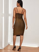 Glitter Ruched Midi Bodycon Dress
