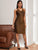 Glitter Ruched Midi Bodycon Dress