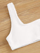 Rib Two Tone One Shoulder One Piece Swimwear
