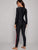 Contrast Side Zipper Front Long Sleeve One Piece Swimwear