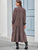 Ruffle Hem Allover Print Shirt Dress Without Belted