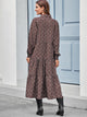 Ruffle Hem Allover Print Shirt Dress Without Belted