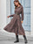 Ruffle Hem Allover Print Shirt Dress Without Belted