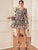 V-neck Floral Print Tiered Layer Dress