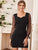 Sweetheart Neck Contrast Mesh Polka Dot Sleeve Dress