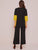 Cut And Sew Coat With Wide Leg Pants