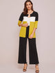 Cut And Sew Coat With Wide Leg Pants