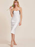 Contrast Lace Lettuce Trim Satin Cami Night Dress