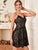 Lace Overlay High Waist Cami Dress