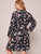 Plus V-neck Floral Print Shirt Dress